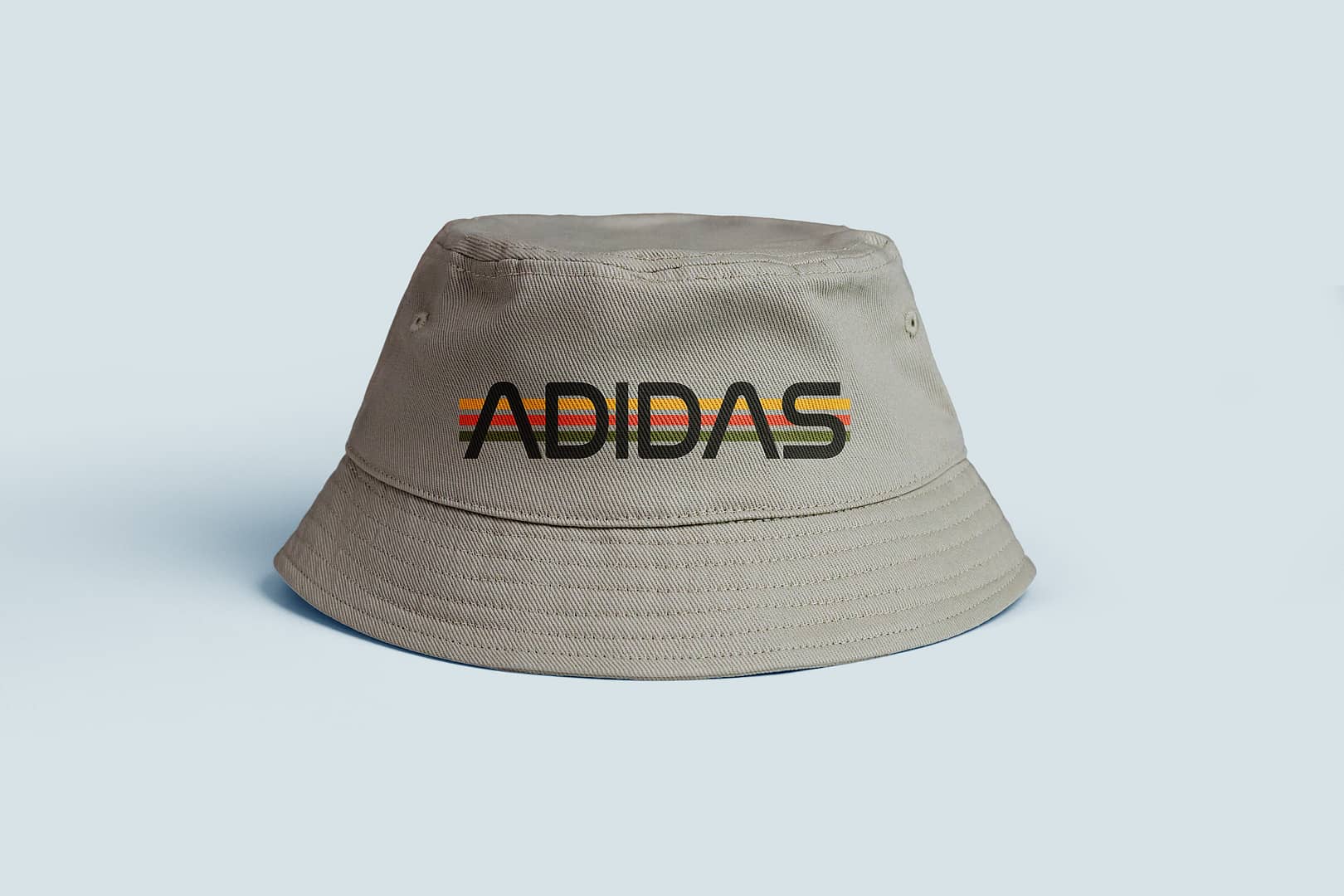 Bucket hat mockup for redesigned logo